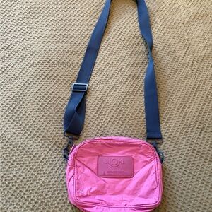 ALOHA Collection Le Tour Hot Pink Crossbody Bag with Black Strap